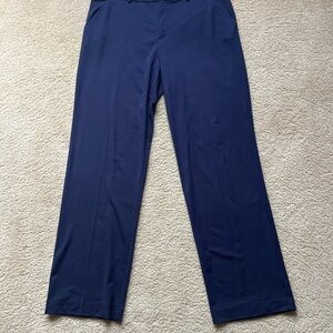 Lilly Pulitzer Pants Women Size 16 Ponte Blue Wide Leg Dressy Office Preppy